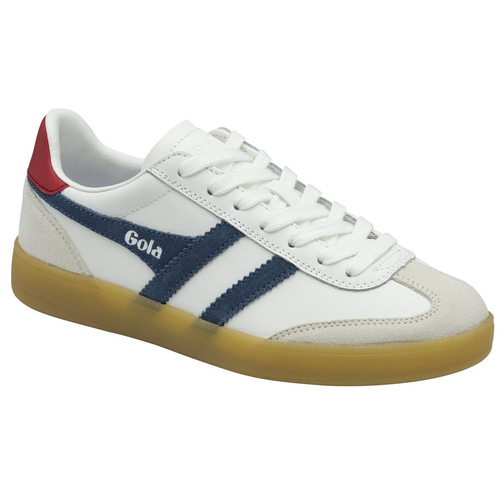 Gola Classics Viper Leather Sneakers Fehér Mélypiros Hungary | YLP-963754