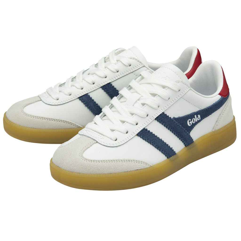 Gola Classics Viper Leather Sneakers Fehér Mélypiros Hungary | YLP-963754