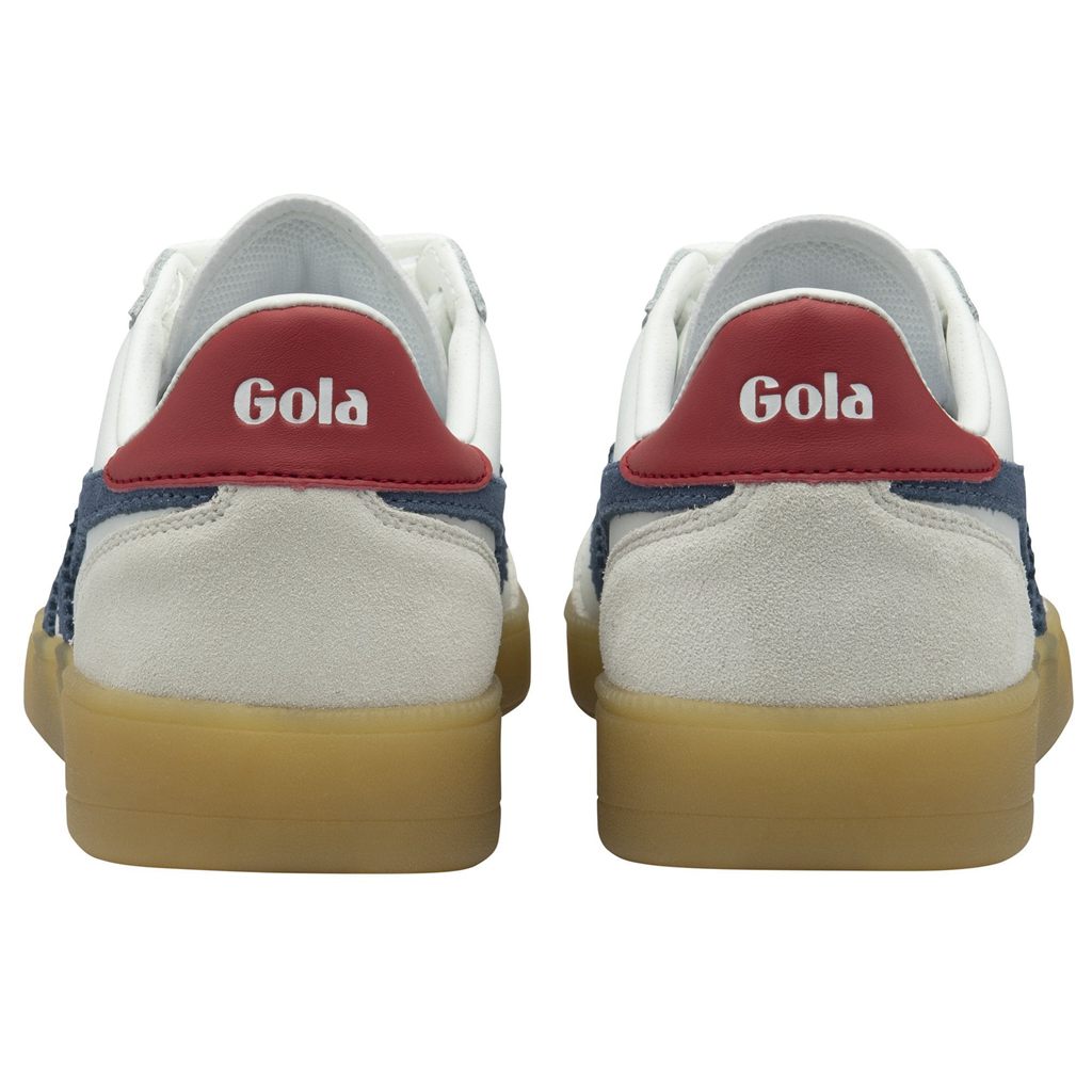Gola Classics Viper Leather Sneakers Fehér Mélypiros Hungary | YLP-963754