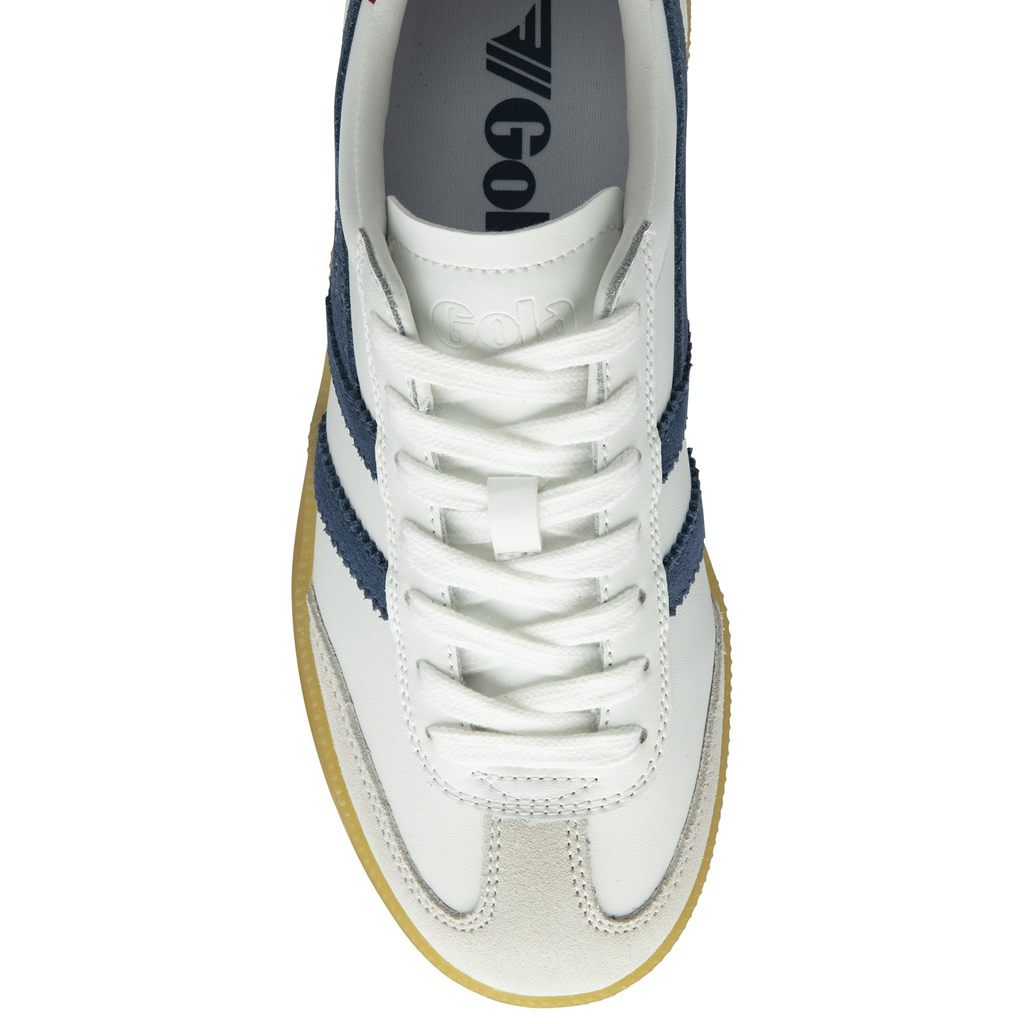 Gola Classics Viper Leather Sneakers Fehér Mélypiros Hungary | YLP-963754