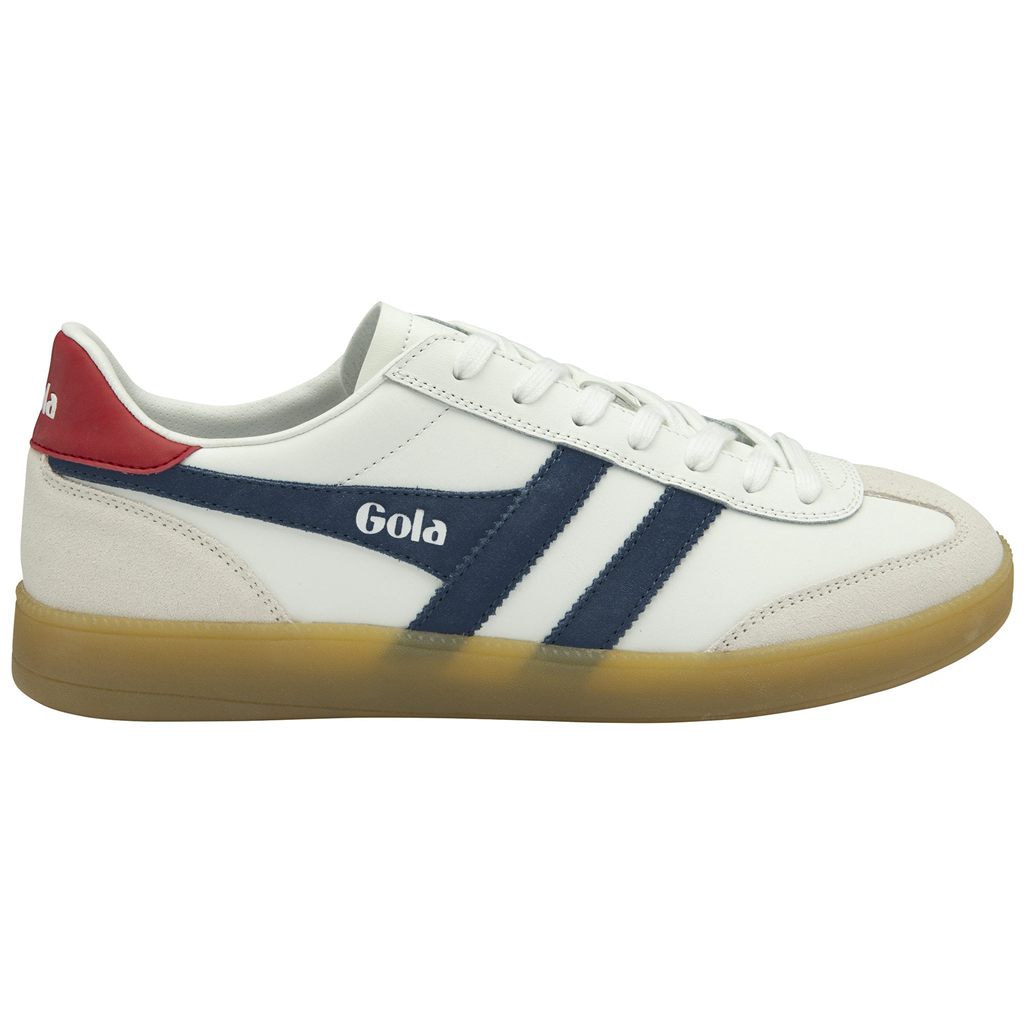Gola Classics Viper Leather Sneakers Fehér Mélypiros Hungary | PLQ-509648