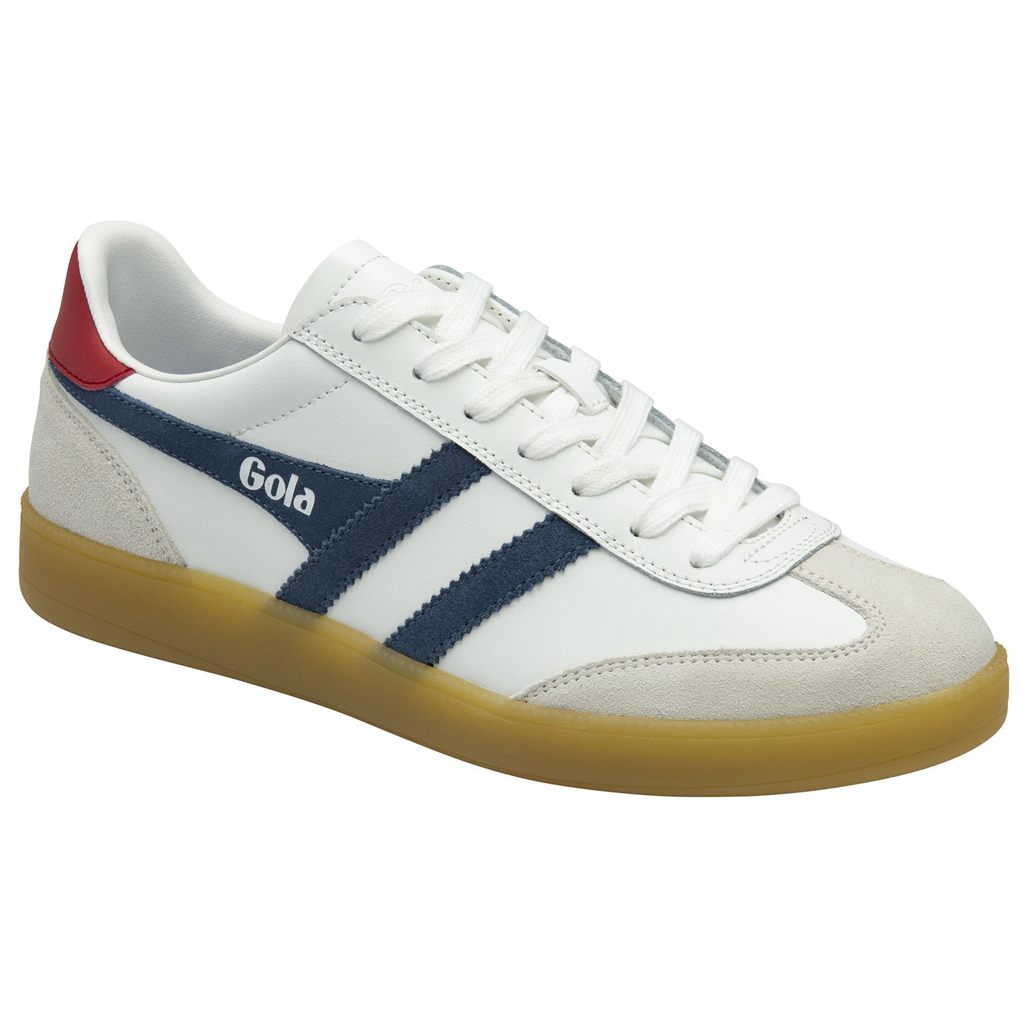 Gola Classics Viper Leather Sneakers Fehér Mélypiros Hungary | PLQ-509648