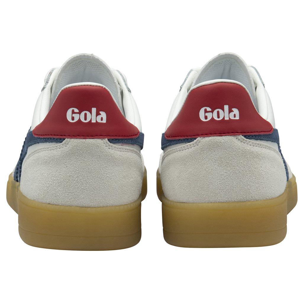 Gola Classics Viper Leather Sneakers Fehér Mélypiros Hungary | PLQ-509648