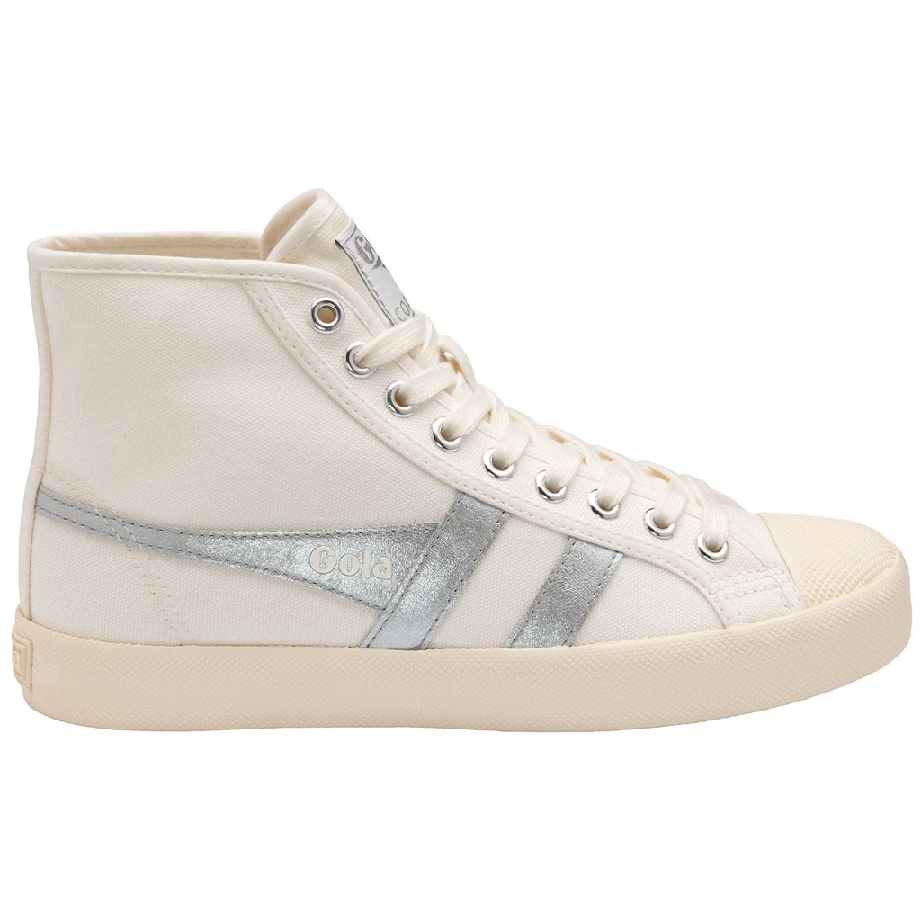 Gola Vegan Classics Coaster Flame High Sneakers Fehér Titán Hungary | VNQ-017869