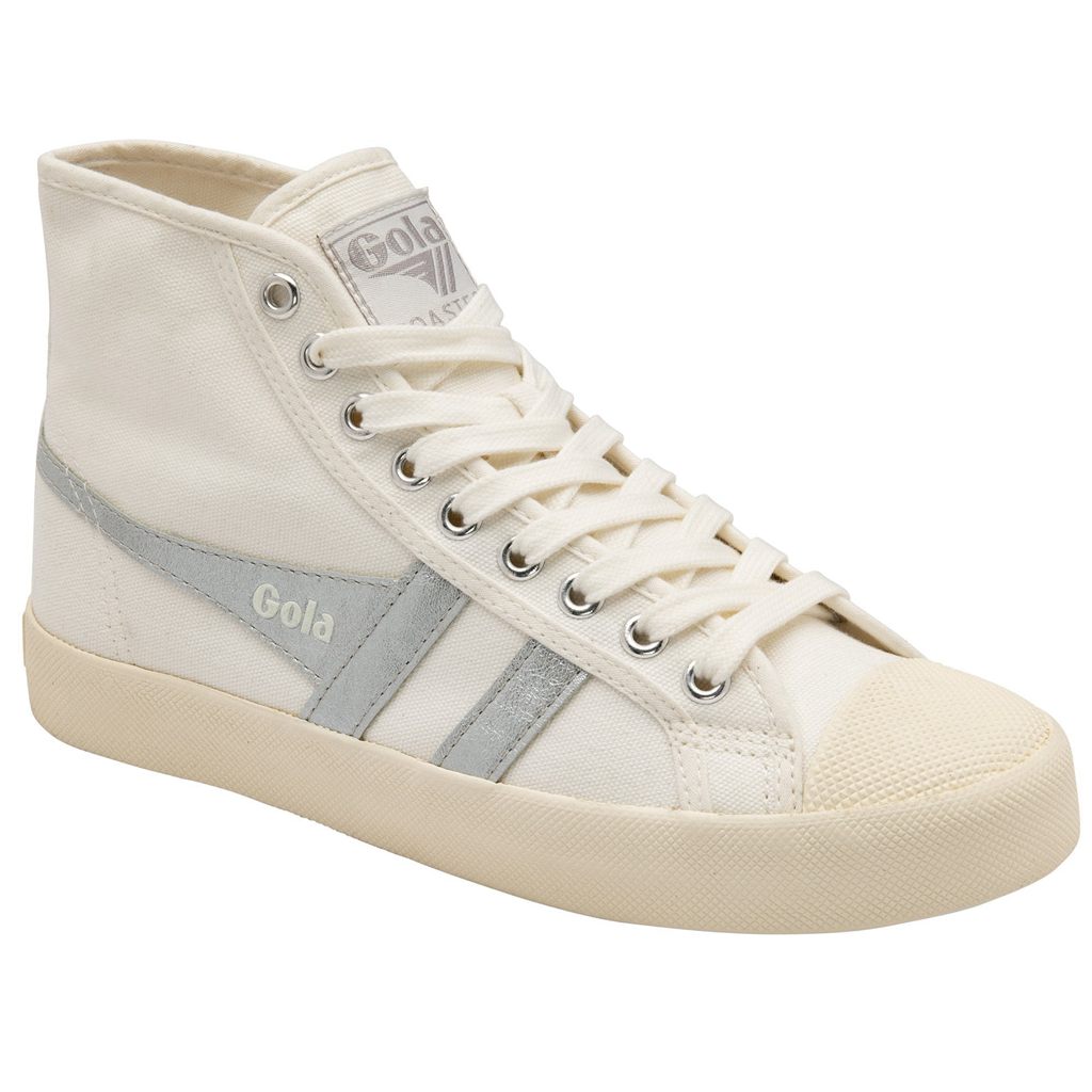 Gola Vegan Classics Coaster Flame High Sneakers Fehér Titán Hungary | VNQ-017869