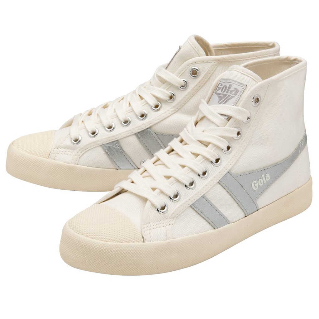 Gola Vegan Classics Coaster Flame High Sneakers Fehér Titán Hungary | VNQ-017869