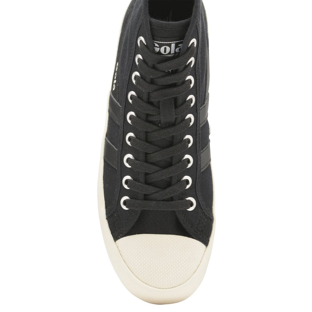 Gola Vegan Classics Coaster High Sneakers Fekete Fehér Hungary | EQV-807539