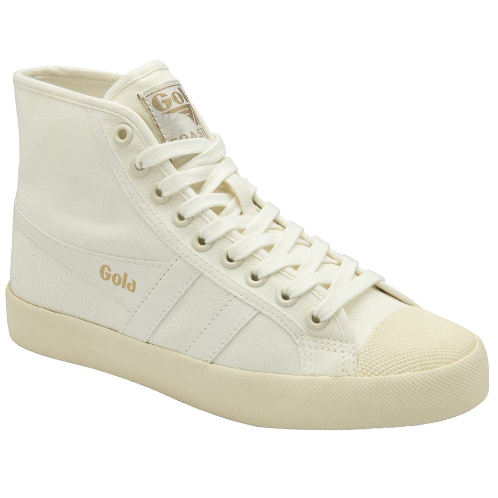 Gola Vegan Classics Coaster High Sneakers Fehér Arany Hungary | FYW-380476