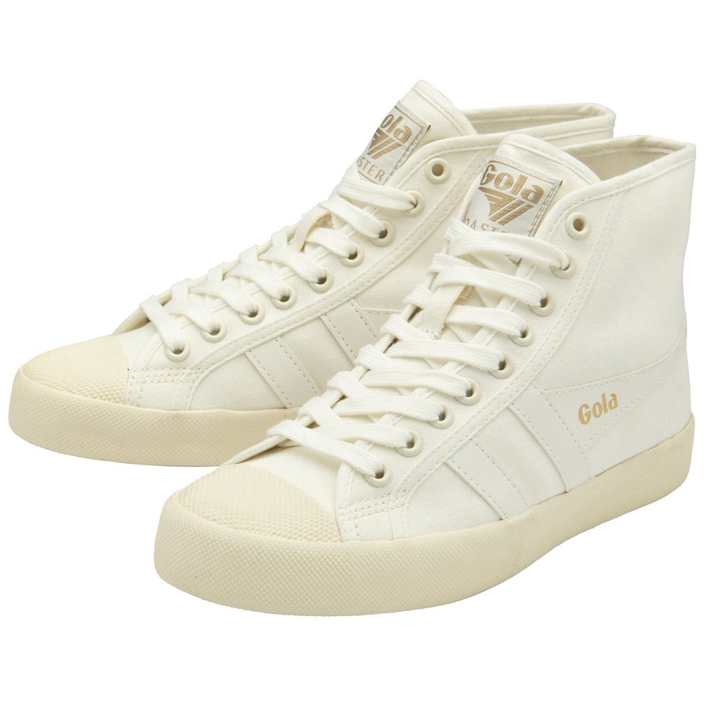 Gola Vegan Classics Coaster High Sneakers Fehér Arany Hungary | FYW-380476