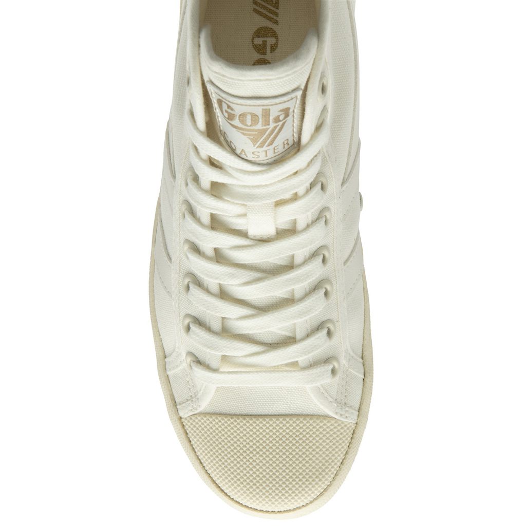 Gola Vegan Classics Coaster High Sneakers Fehér Arany Hungary | FYW-380476