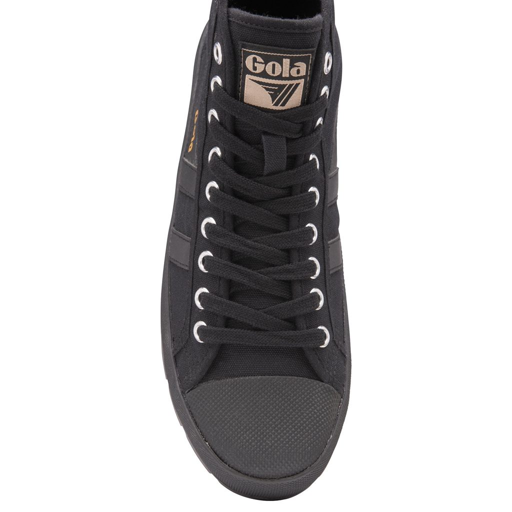 Gola Vegan Classics Coaster Peak High Sneakers Fekete Fekete Fekete Hungary | DCJ-483097