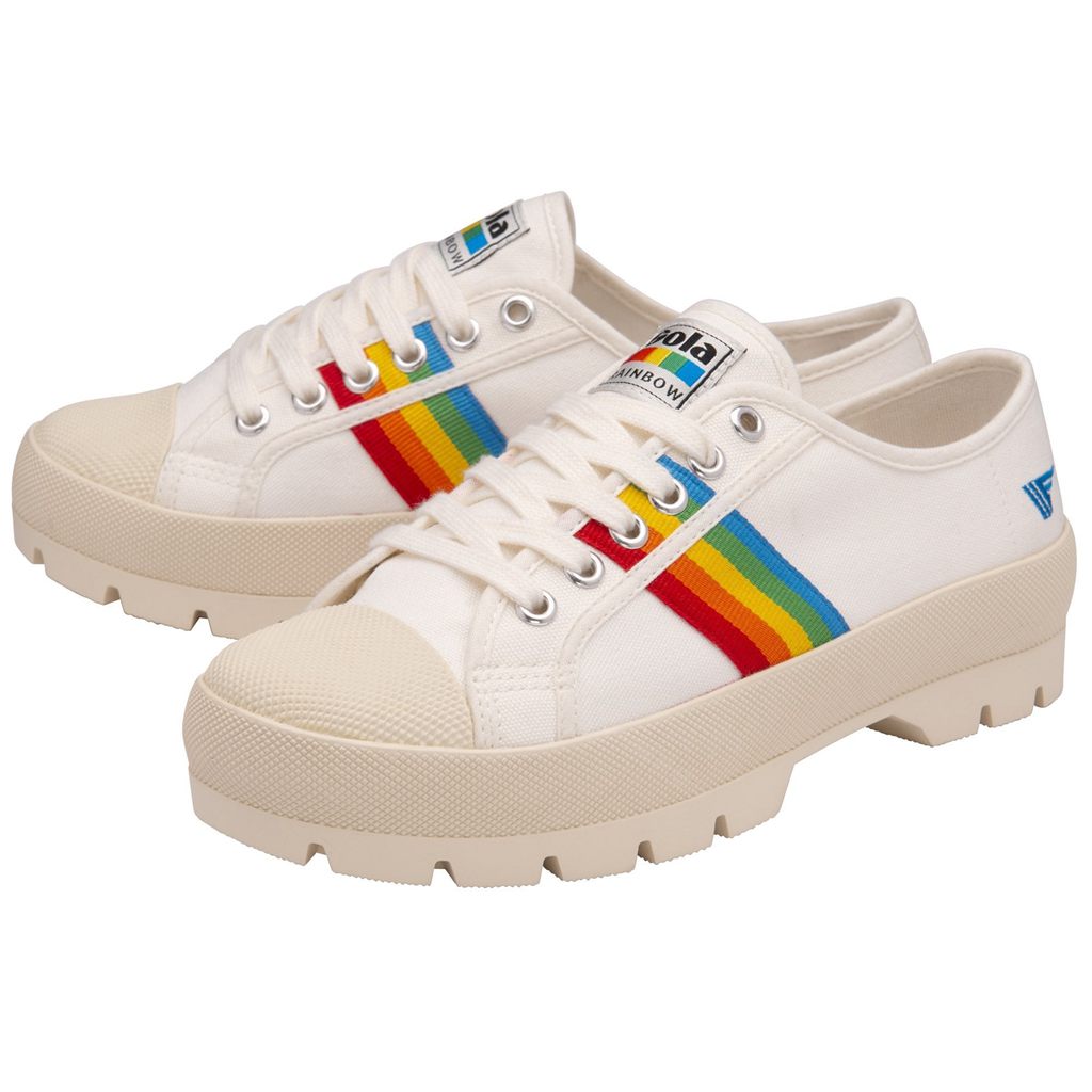 Gola Vegan Classics Coaster Peak Rainbow Shoes Fehér Hungary | NMO-812605