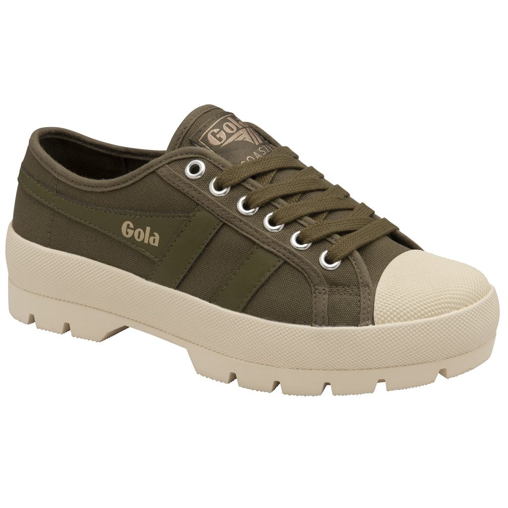 Gola Vegan Classics Coaster Peak Sneakers Khaki Khaki Fehér Hungary | WXT-631845