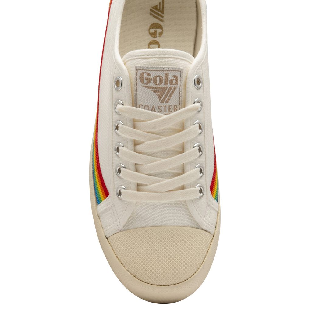 Gola Vegan Classics Coaster Rainbow Drop Shoes Fehér Hungary | ARK-621459