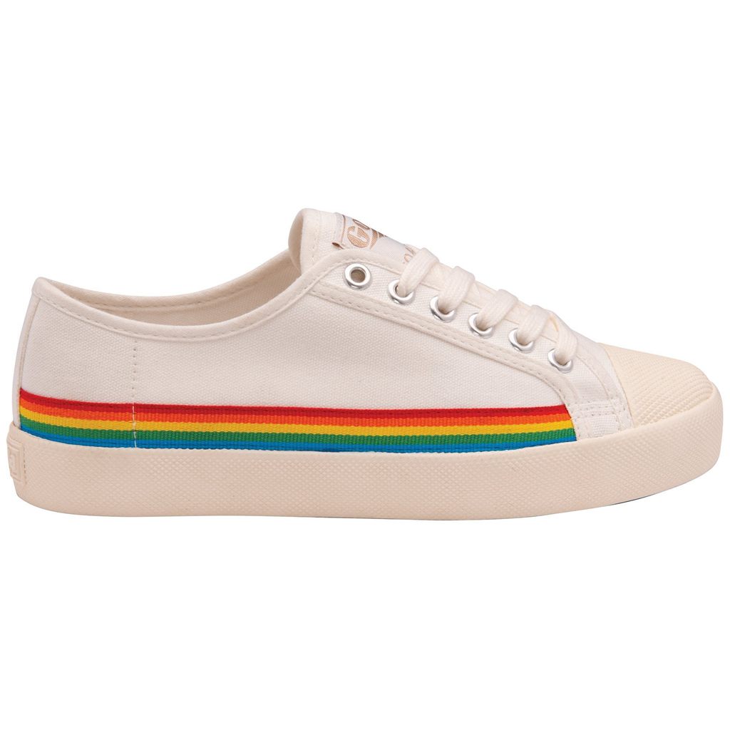 Gola Vegan Classics Coaster Rainbow Drop Shoes Fehér Hungary | ARK-621459