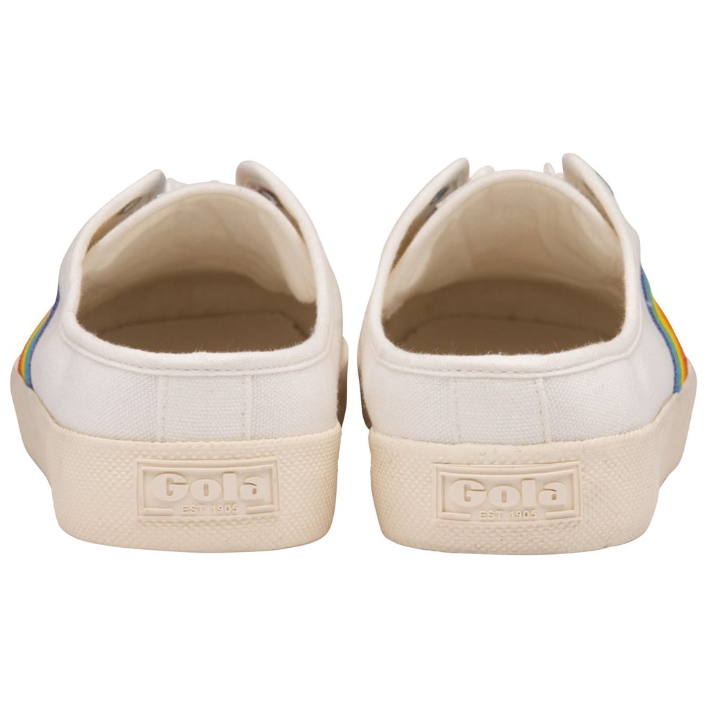 Gola Vegan Classics Coaster Rainbow Mule Plimsolls Shoes Fehér Hungary | ZKC-658702