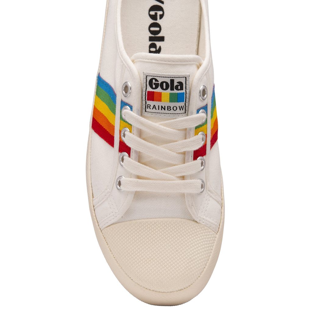 Gola Vegan Classics Coaster Rainbow Mule Plimsolls Shoes Fehér Hungary | ZKC-658702