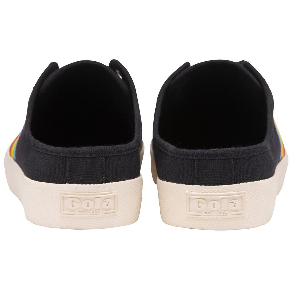 Gola Vegan Classics Coaster Rainbow Mule Plimsolls Shoes Fekete Hungary | FZX-860215