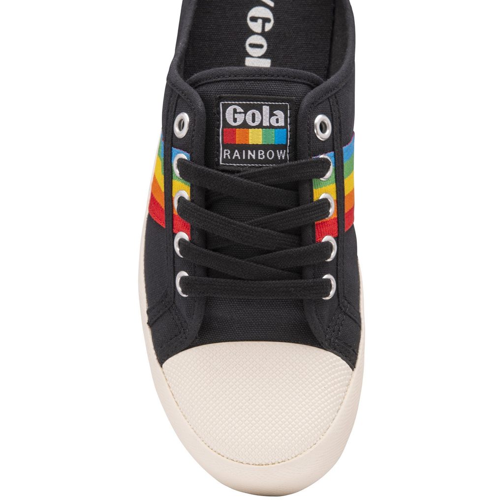 Gola Vegan Classics Coaster Rainbow Mule Plimsolls Shoes Fekete Hungary | FZX-860215