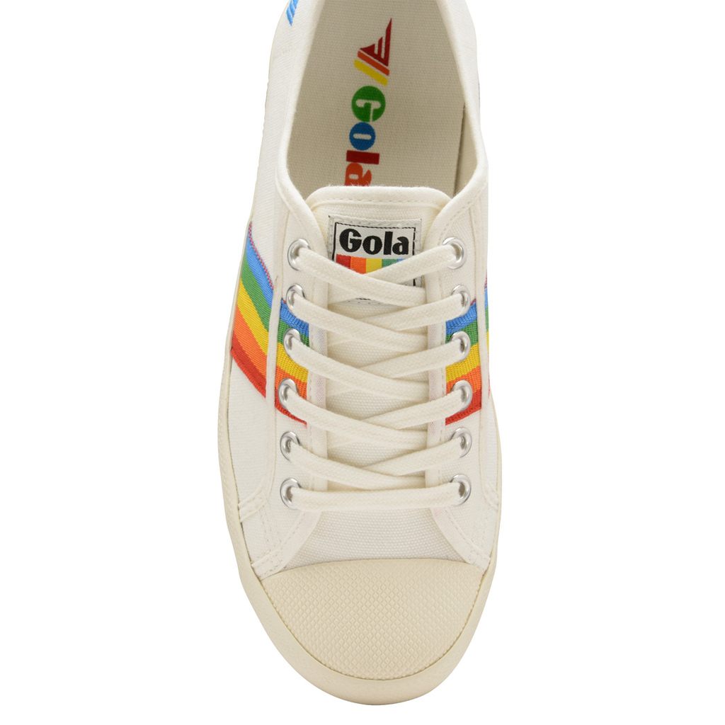 Gola Vegan Classics Coaster Rainbow Shoes Fehér Hungary | OCA-310856