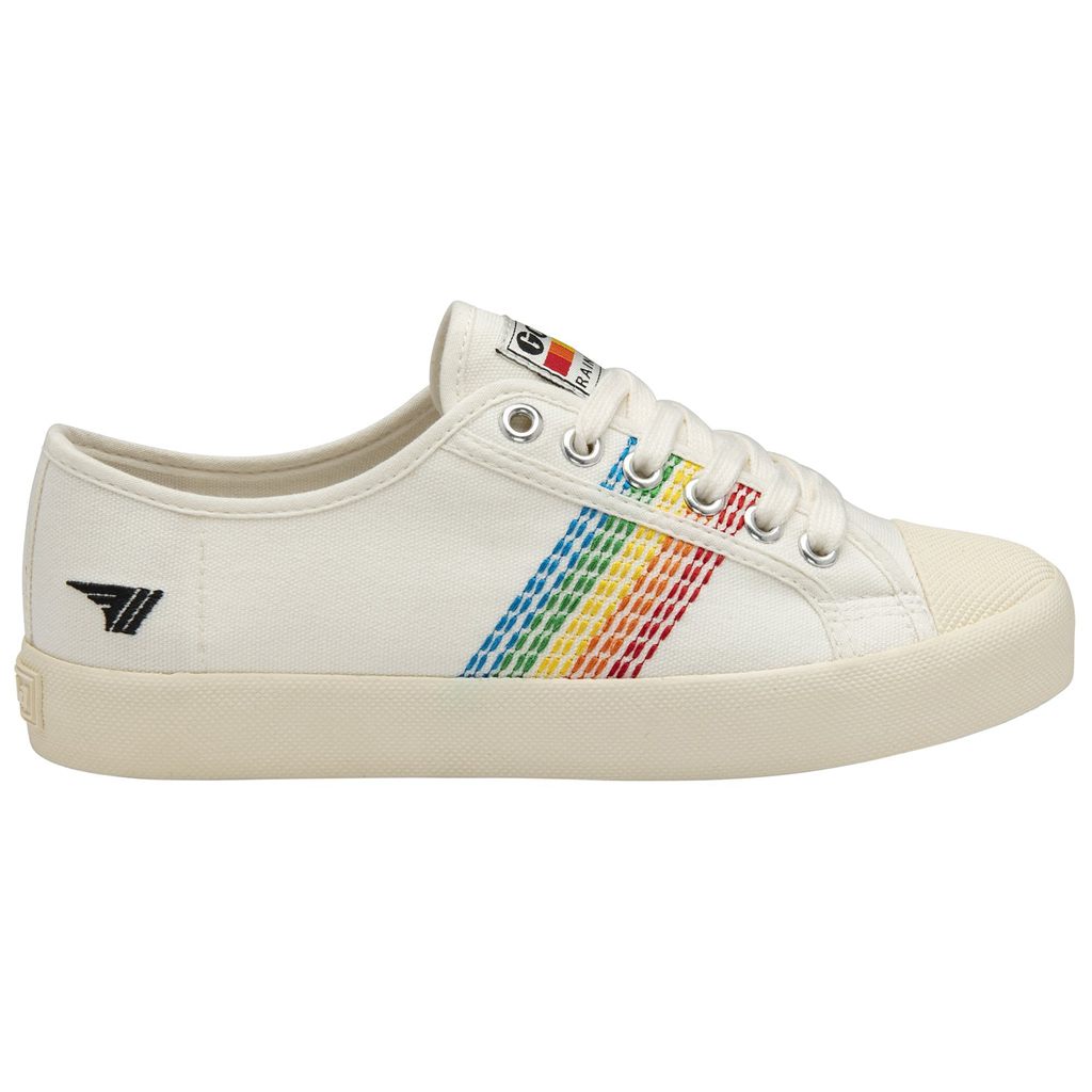 Gola Vegan Classics Coaster Rainbow Stitch Shoes Fehér Hungary | LZC-852107