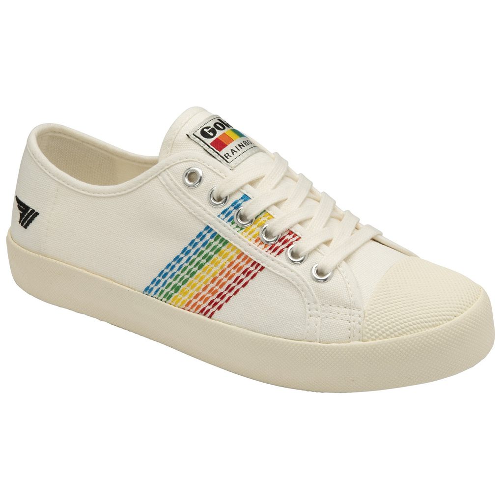 Gola Vegan Classics Coaster Rainbow Stitch Shoes Fehér Hungary | LZC-852107