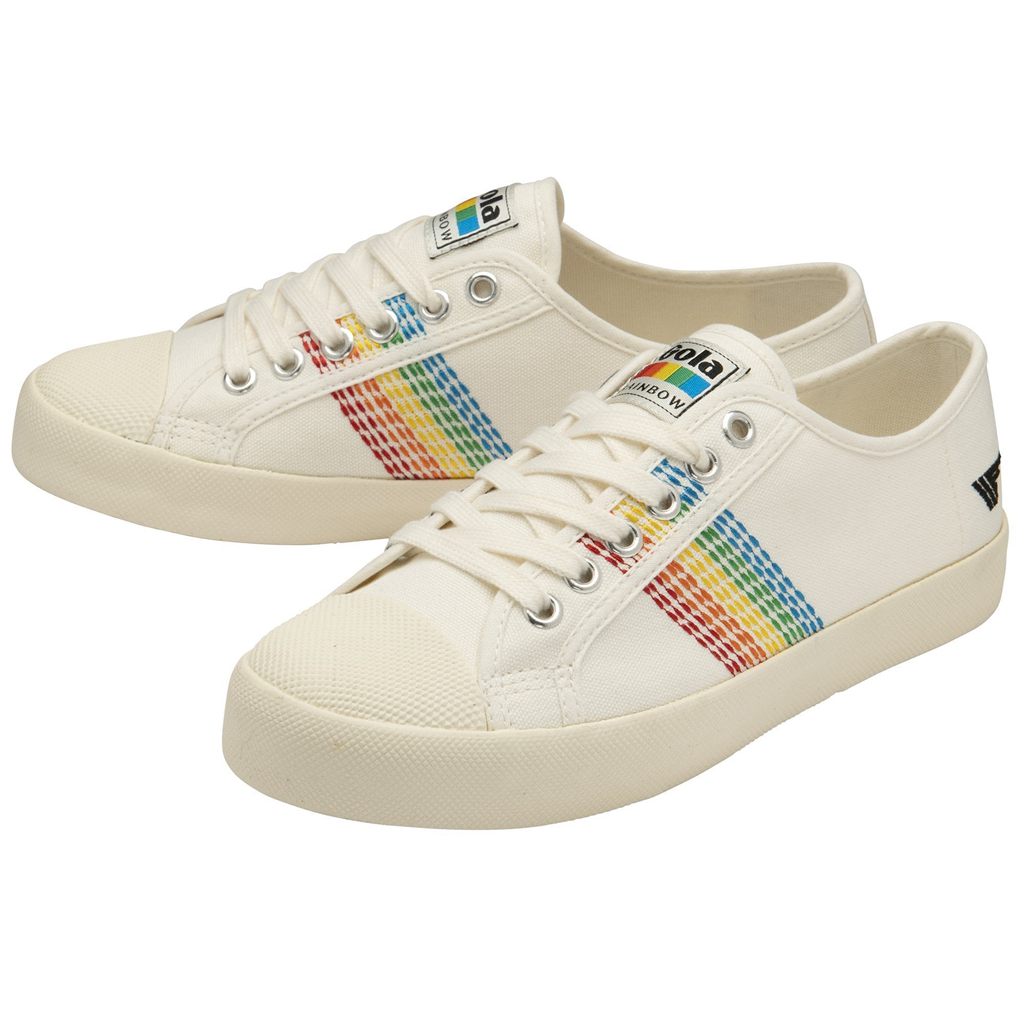 Gola Vegan Classics Coaster Rainbow Stitch Shoes Fehér Hungary | LZC-852107