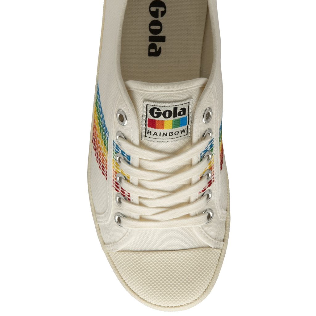 Gola Vegan Classics Coaster Rainbow Stitch Shoes Fehér Hungary | LZC-852107