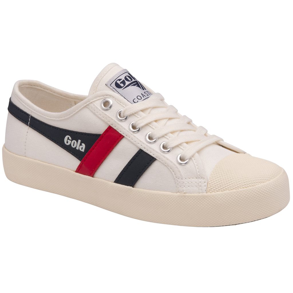 Gola Vegan Classics Coaster Shoes Fehér Sötétkék Piros Hungary | CVO-910782