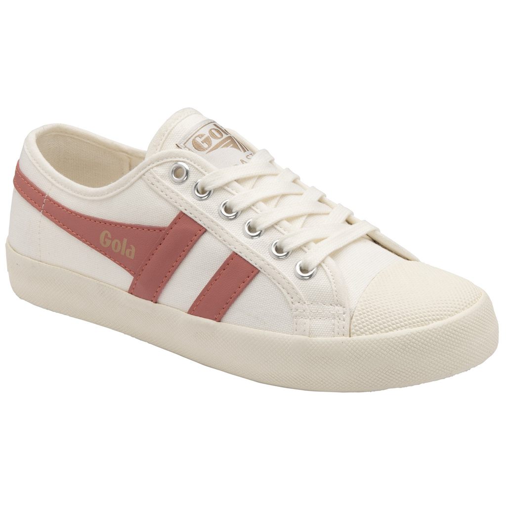 Gola Vegan Classics Coaster Shoes Fehér Korall Rózsaszín Hungary | DRU-651704