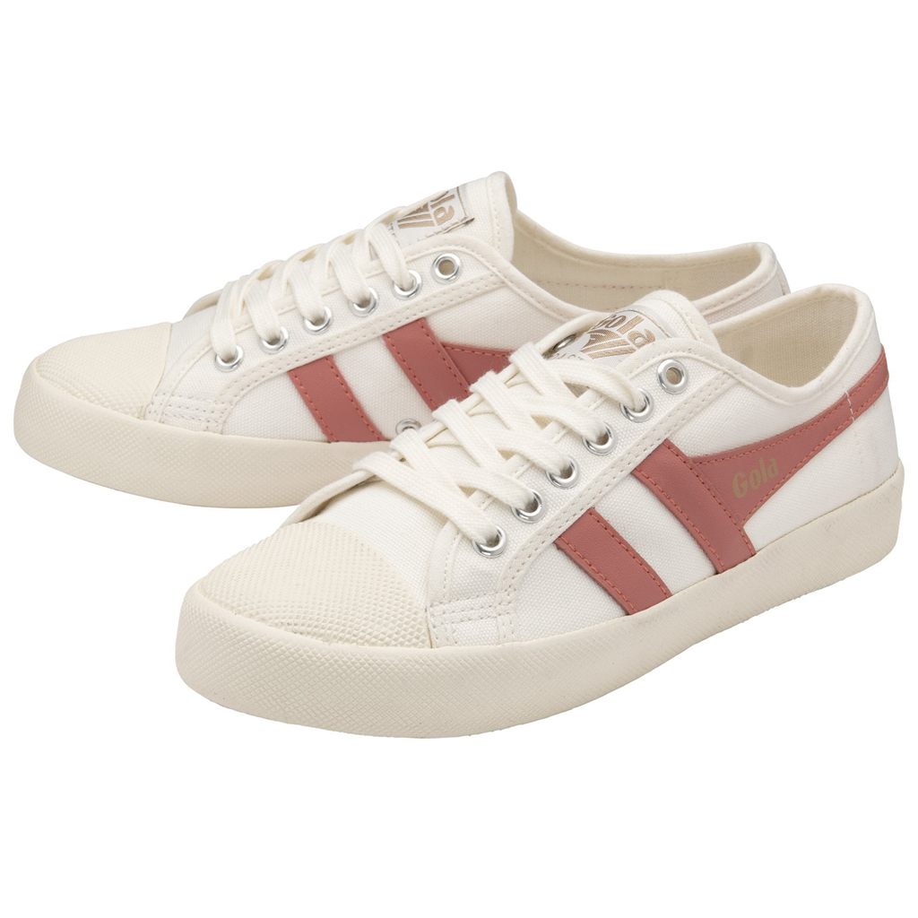 Gola Vegan Classics Coaster Shoes Fehér Korall Rózsaszín Hungary | DRU-651704