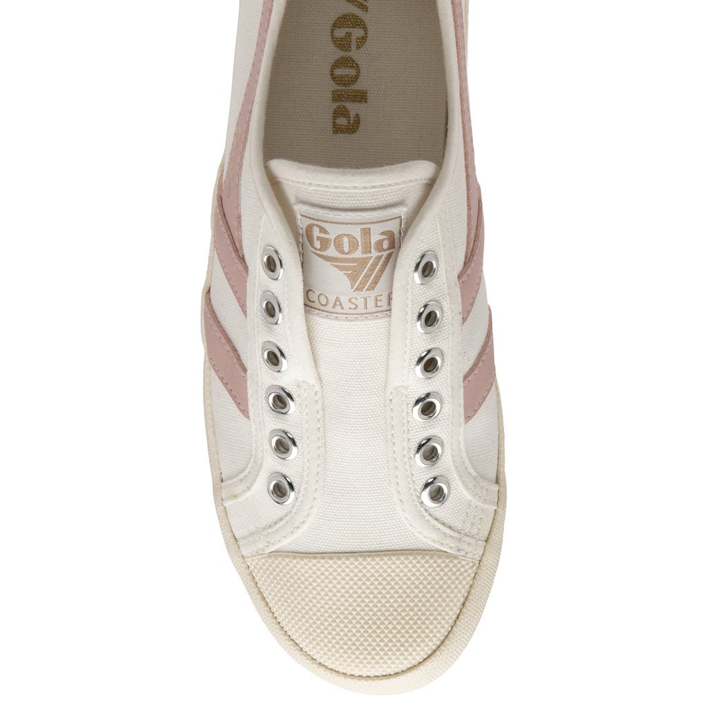 Gola Vegan Classics Coaster Slip Shoes Fehér Rózsaszín Hungary | JKX-968342