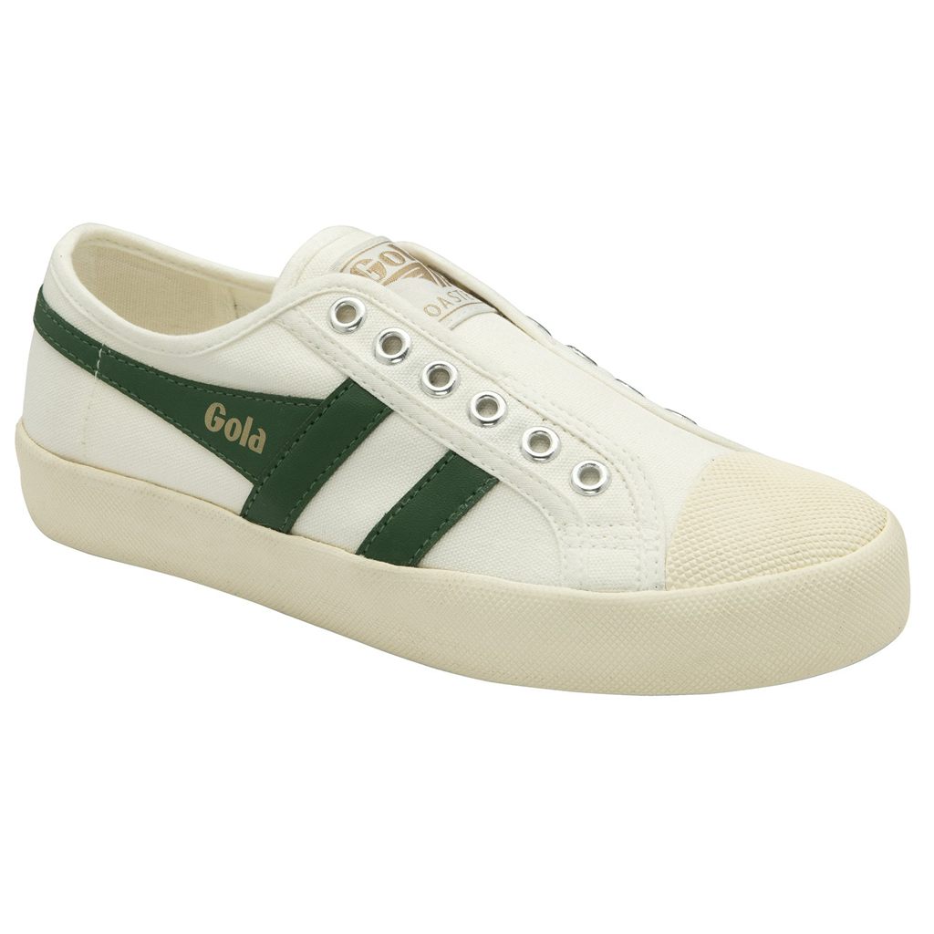 Gola Vegan Classics Coaster Slip Shoes Fehér Zöld Hungary | UXM-542730