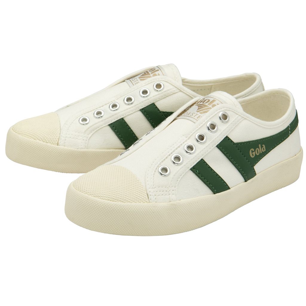 Gola Vegan Classics Coaster Slip Shoes Fehér Zöld Hungary | UXM-542730