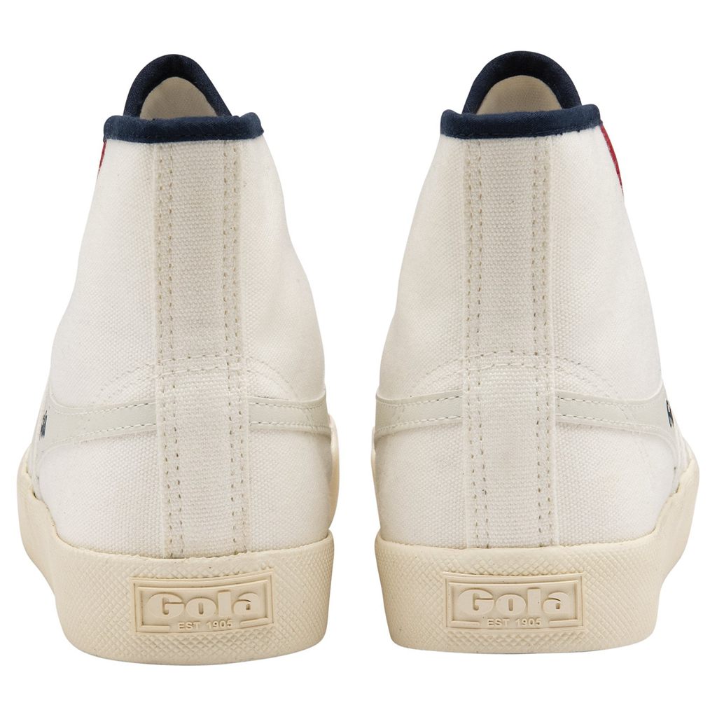 Gola Vegan Classics Coaster Smash High Shoes Fehér Sötétkék Mélypiros Hungary | GQJ-125496