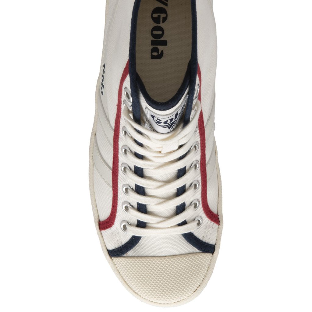 Gola Vegan Classics Coaster Smash High Shoes Fehér Sötétkék Mélypiros Hungary | GQJ-125496
