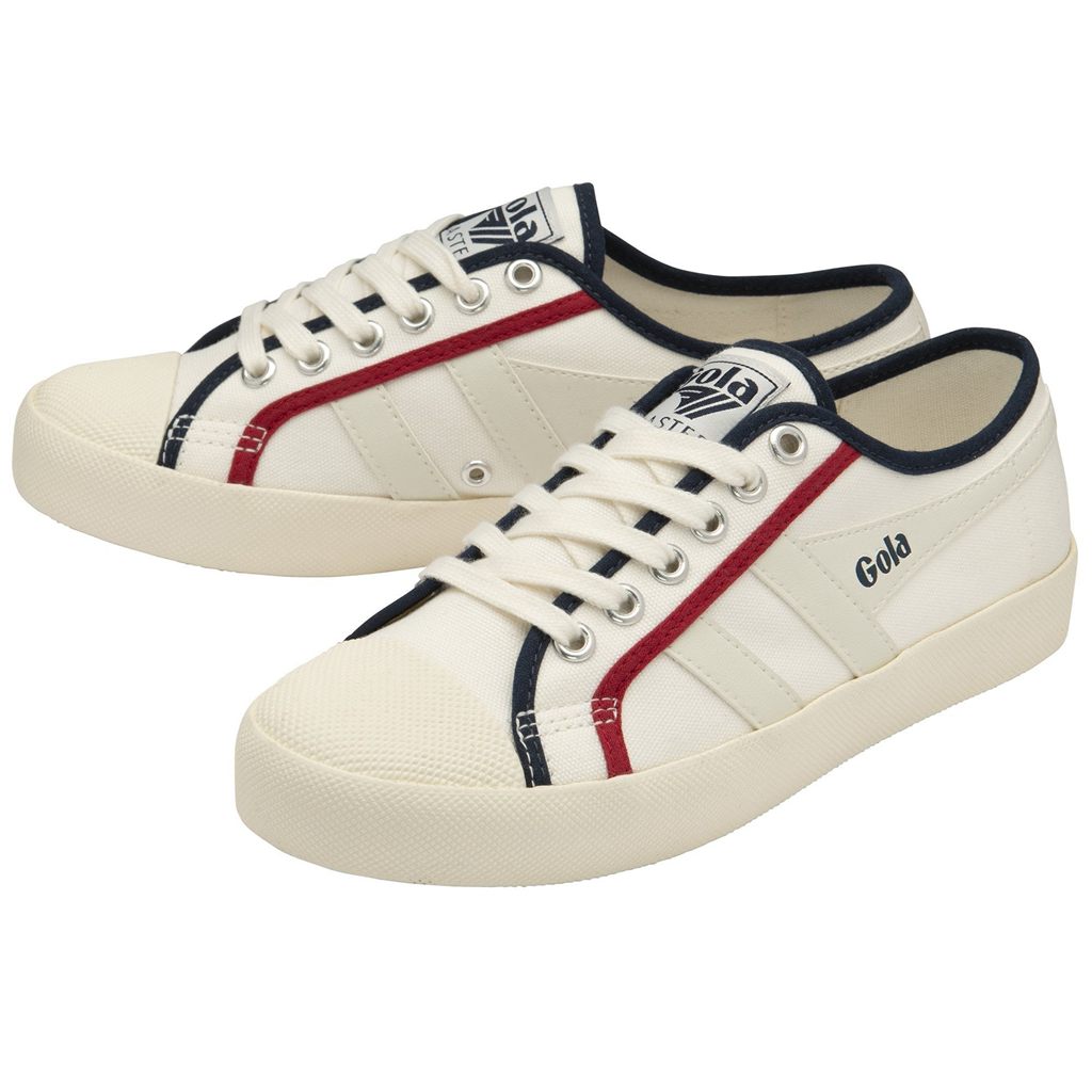 Gola Vegan Classics Coaster Smash Shoes Fehér Sötétkék Mélypiros Hungary | KOX-290785