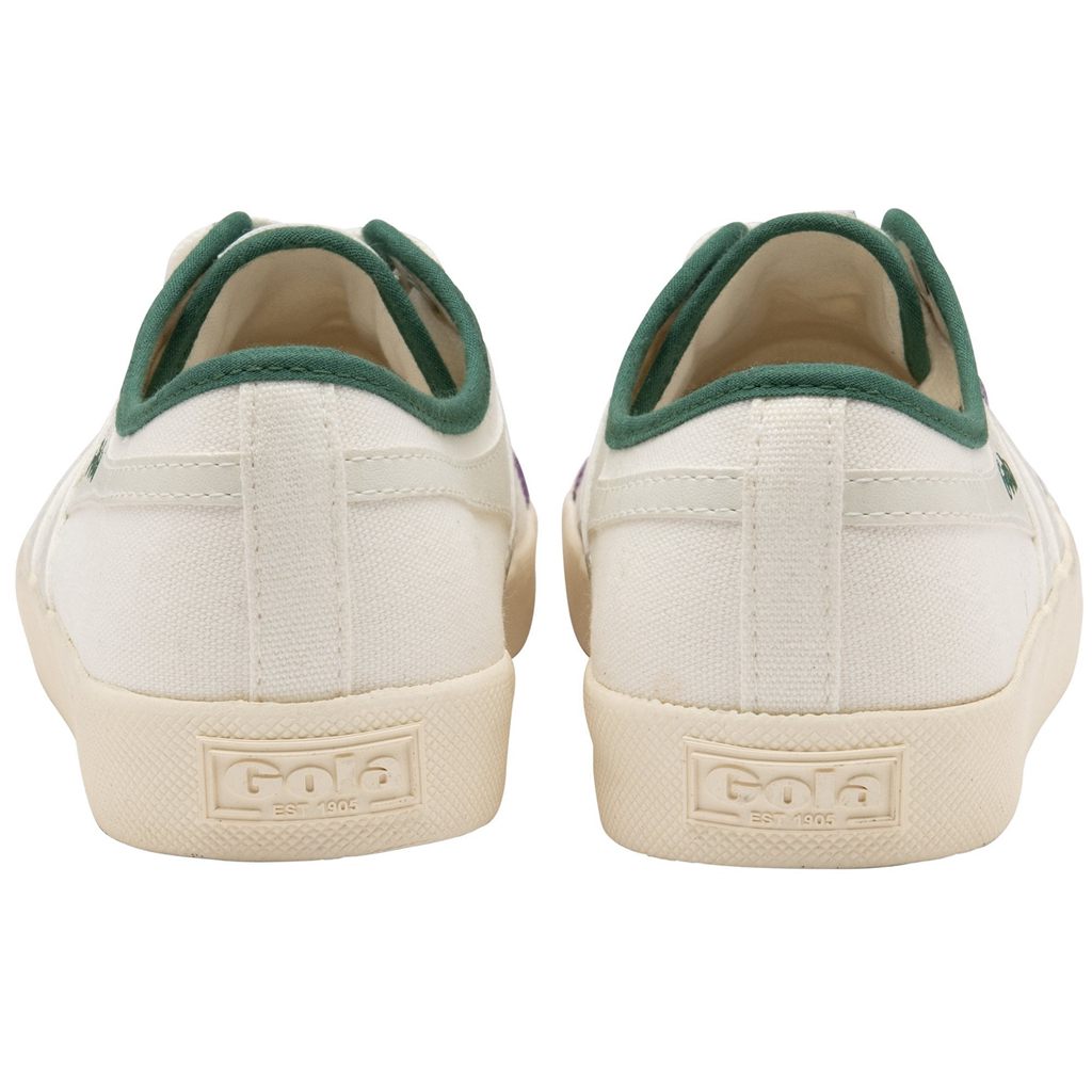 Gola Vegan Classics Coaster Smash Shoes Fehér Sötétzöld Lila Hungary | CQY-341258