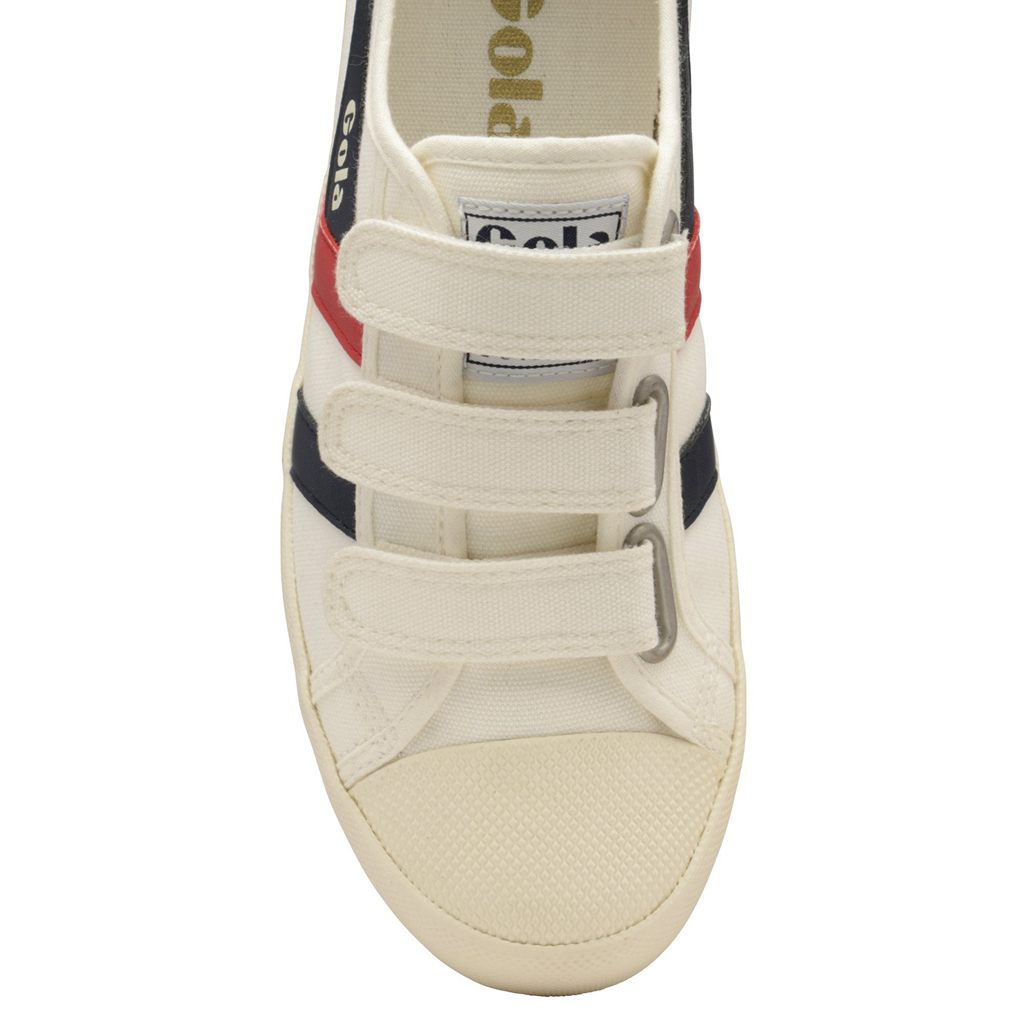 Gola Vegan Classics Coaster Strap Sneakers Fehér Sötétkék Piros Hungary | VFI-796452