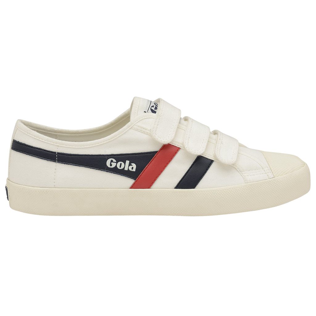 Gola Vegan Classics Coaster Strap Sneakers Fehér Sötétkék Piros Hungary | VFI-796452