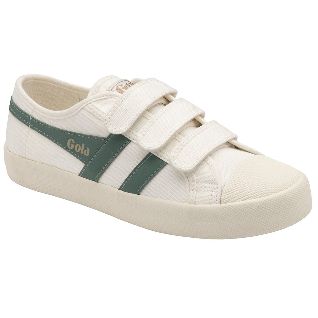 Gola Vegan Classics Coaster Strap Sneakers Fehér Zöld Hungary | WYX-610394