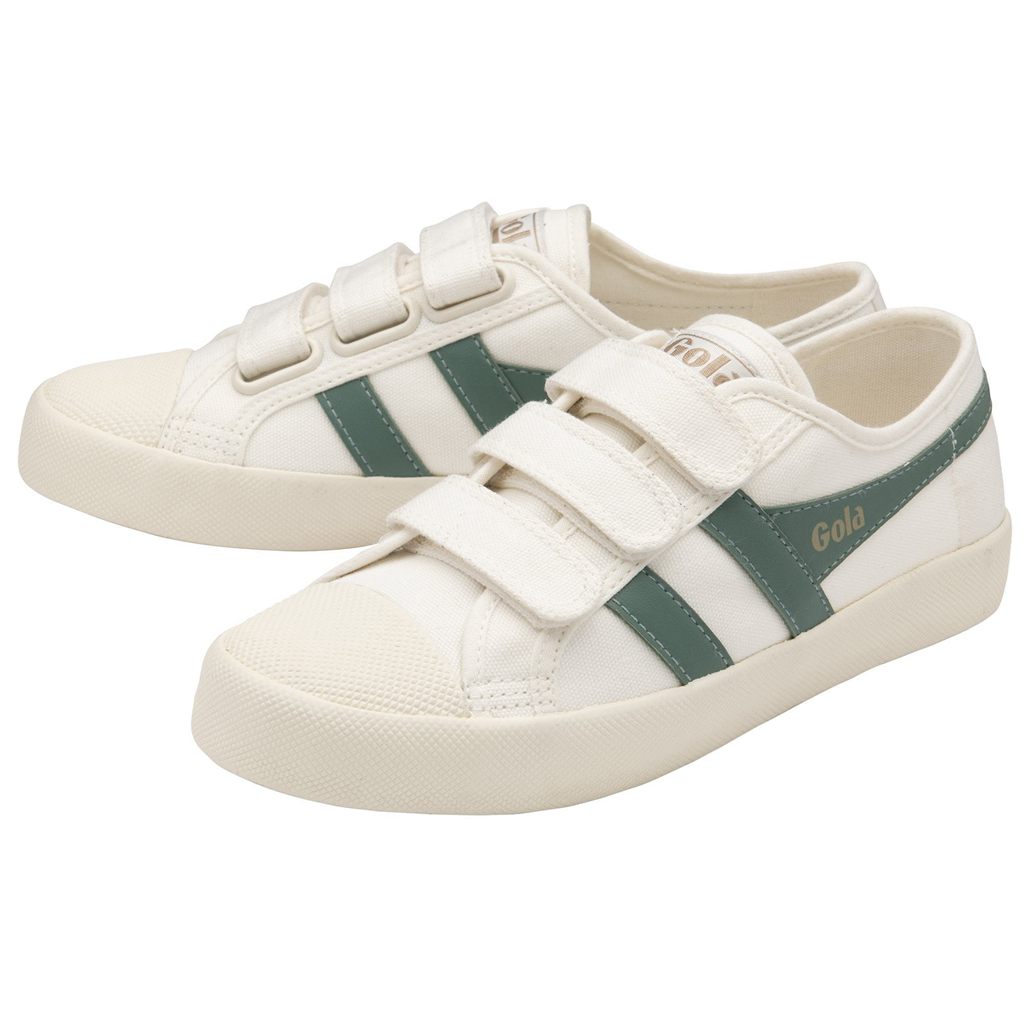 Gola Vegan Classics Coaster Strap Sneakers Fehér Zöld Hungary | WYX-610394