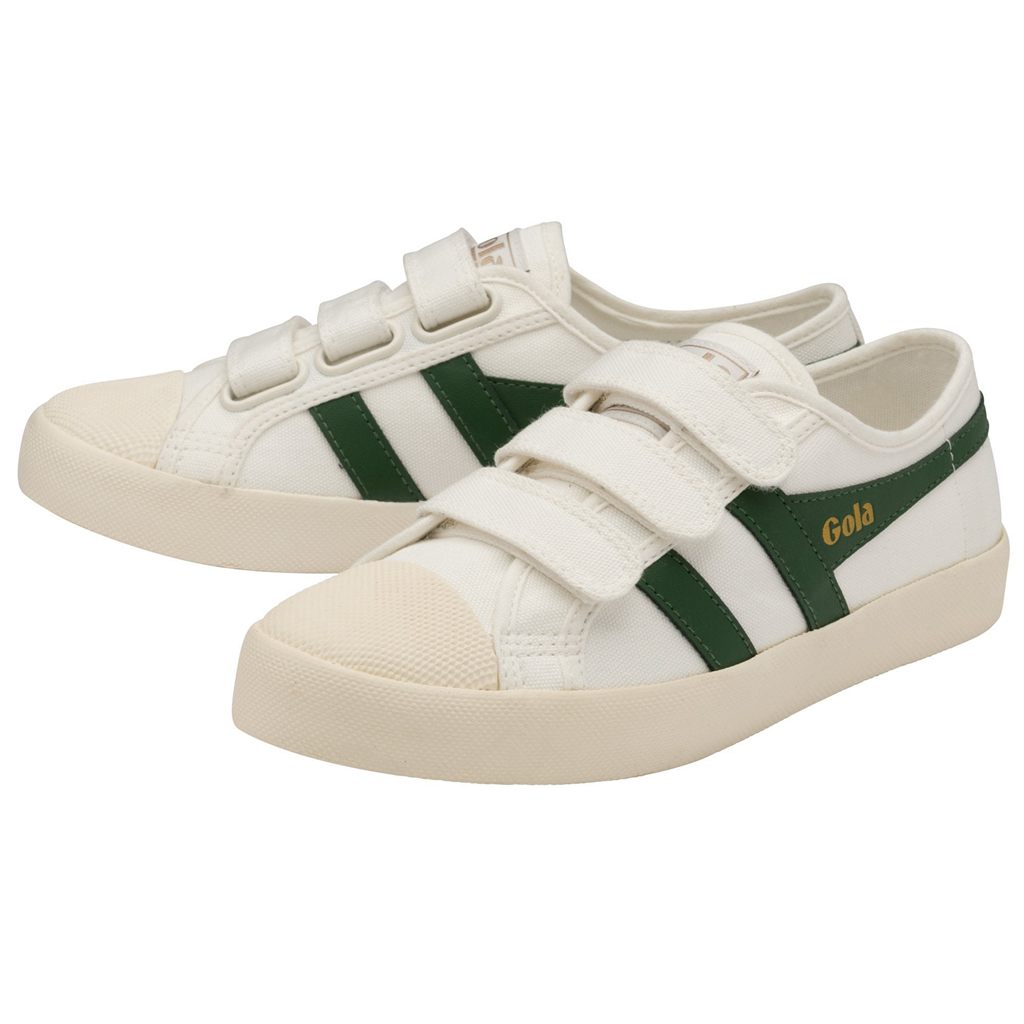 Gola Vegan Classics Coaster Strap Sneakers Fehér Sötétzöld Hungary | PFD-512396