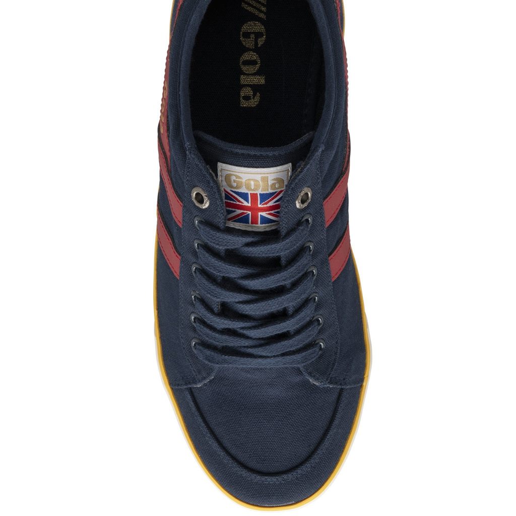 Gola Vegan Classics Comet Plimsoll Sneakers Sötétkék Mélypiros Hungary | ZNP-826530