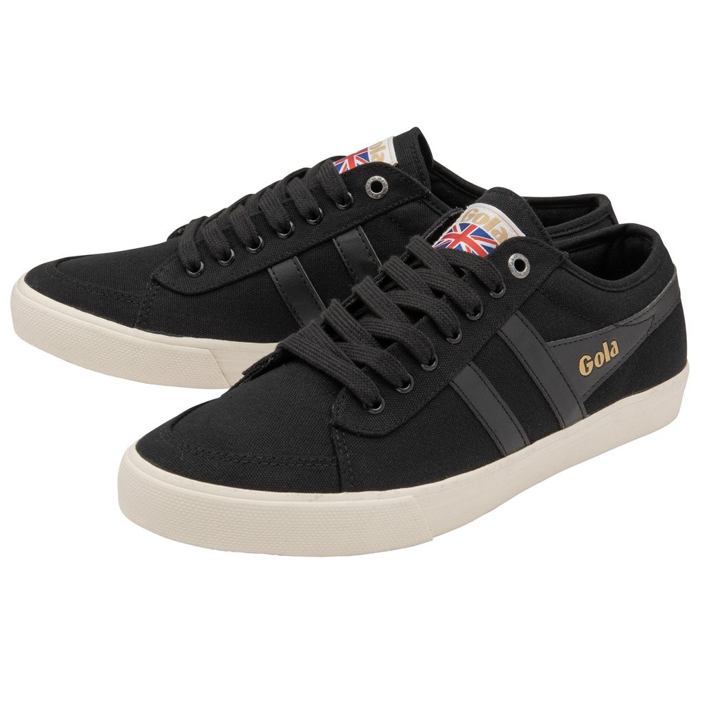 Gola Vegan Classics Comet Plimsoll Sneakers Fekete Fekete Fehér Hungary | DYC-504396