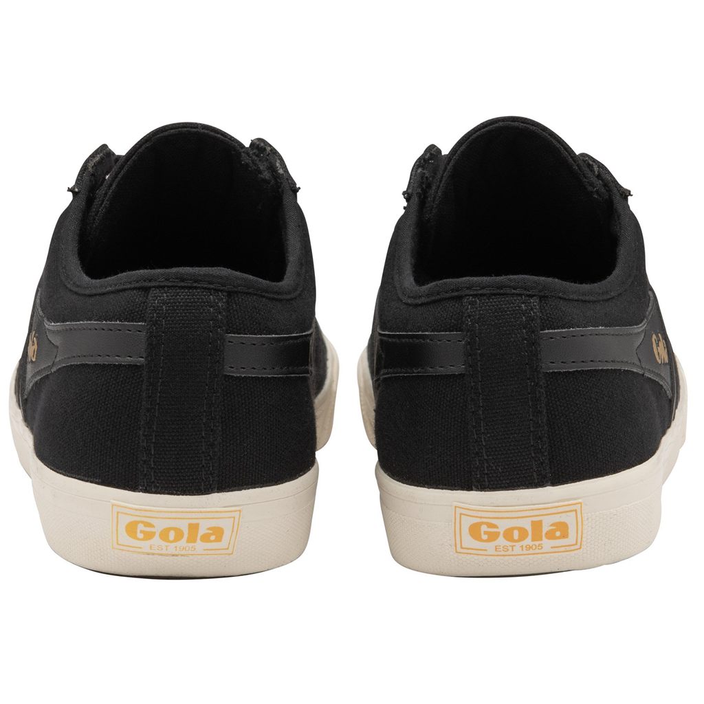 Gola Vegan Classics Comet Plimsoll Sneakers Fekete Fekete Fehér Hungary | DYC-504396