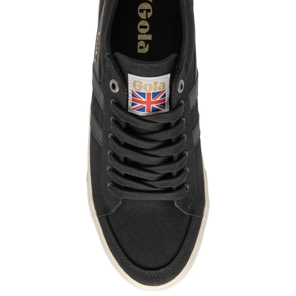 Gola Vegan Classics Comet Plimsoll Sneakers Fekete Fekete Fehér Hungary | DYC-504396