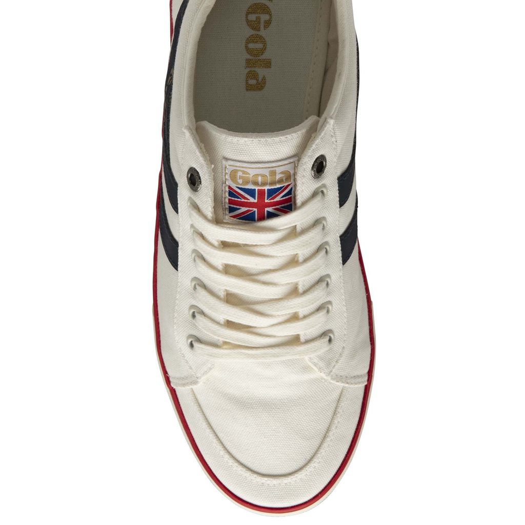 Gola Vegan Classics Comet Plimsoll Sneakers Fehér Sötétkék Piros Hungary | OJY-257913