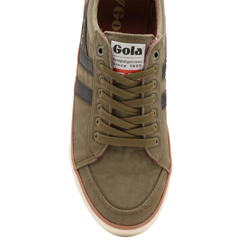 Gola Vegan Classics Comet Plimsoll Trainer Khaki Fekete Hungary | RQG-842795