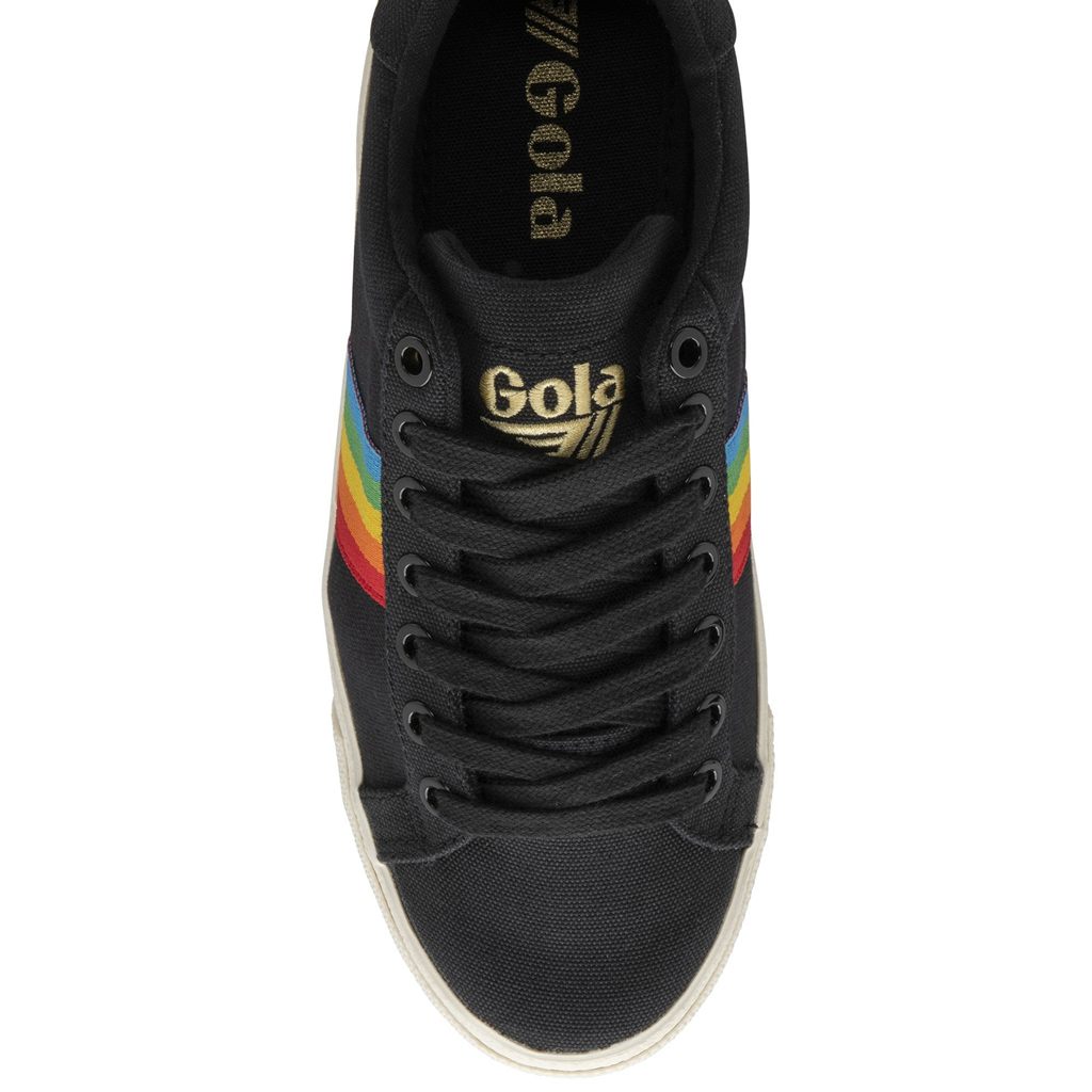 Gola Vegan Classics Orchid Platform Rainbow Shoes Fekete Hungary | ZBN-926048